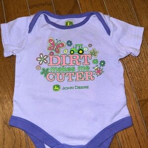 John Deere Infant Onesie in Purple and Green